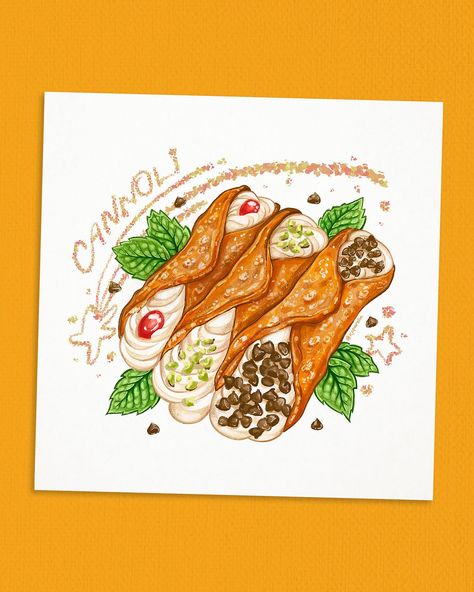 Happy National Pizza day foodie friends! I’m so excited to share that my Cannoli illustration is part of the upcoming Pizza Issue by @kitchentablemag. It’s for the “A word from the kitchen” series which dives deeper into different food-related words and their meanings. Cannoli was a super fun one to read about and draw 💫 Support their Crowdfundr for their 6th issue and snag your pizza-filled magazine plus meal kits, hot sauce, fine art prints (including my Cannoli illustration), and more. Ea... Cannoli Illustration, National Pizza Day, Meal Kits, Pizza Day, Foodie Friends, Meal Kit, Cannoli, Design Drawing, Hot Sauce