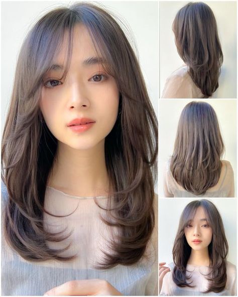 Hair Color Swatches, Pretty Hair Cuts, Hair Cut Guide, Medium Hair Braids, Haircuts For Medium Length Hair, Hair Style Korea, Hair Inspiration Long, Layered Haircuts For Medium Hair, Oval Face Hairstyles