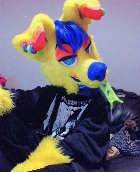 Kidcore Fursuit, Kidcore Fursona, Sparkledog Fursuit, Pokemon Fursuit, Cool Fursuits, Fursona Ideas, Fur Suits, Aesthetic Objects, Minding Your Own Business