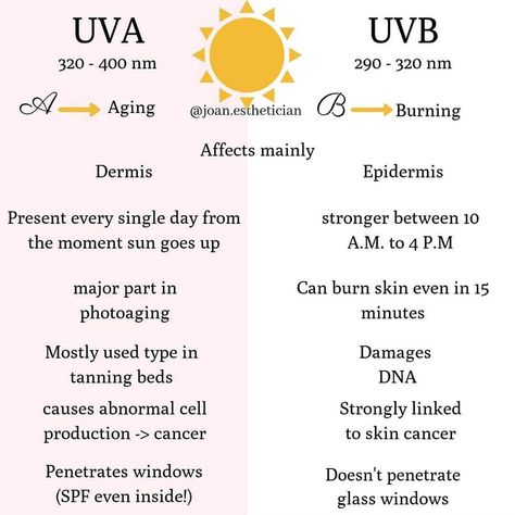 Jeff Jarwin on Instagram: “UVA vs. UVB ☀️ It is so important to wear your sunscreen every day! Sunscreen should be applied daily and reapplied at least every two…” Spf Skincare, Esthetician Marketing, Salon Quotes, Skin Care Routine Order, Skincare Quotes, Oil Skin Care, Wear Sunscreen, Beauty Bar, Facial Care