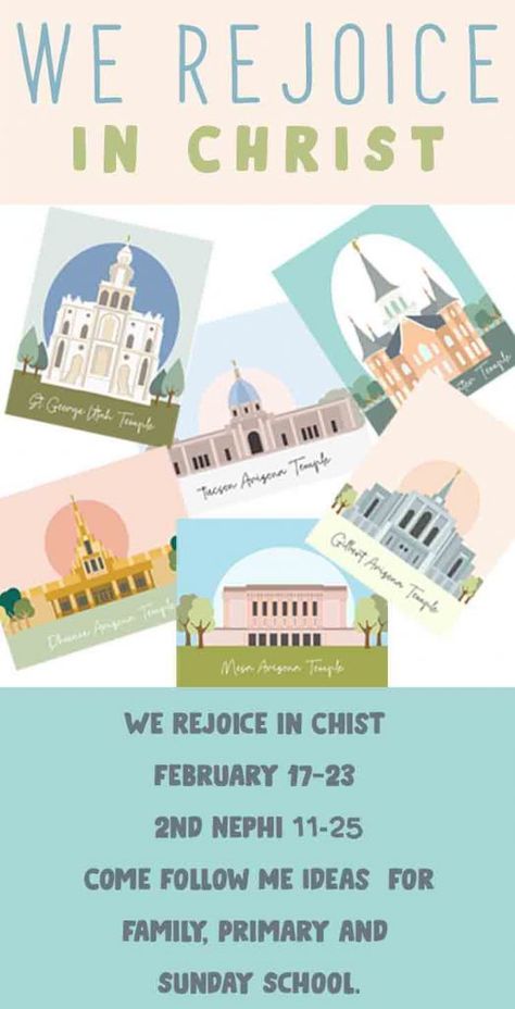 We Rejoice In Christ, Lds Object Lessons, Lds Sunday School, Jesus Christ Lds, Youth Lessons, Lds Primary Lessons, Yw Lesson, Lds Lessons, Lds Youth