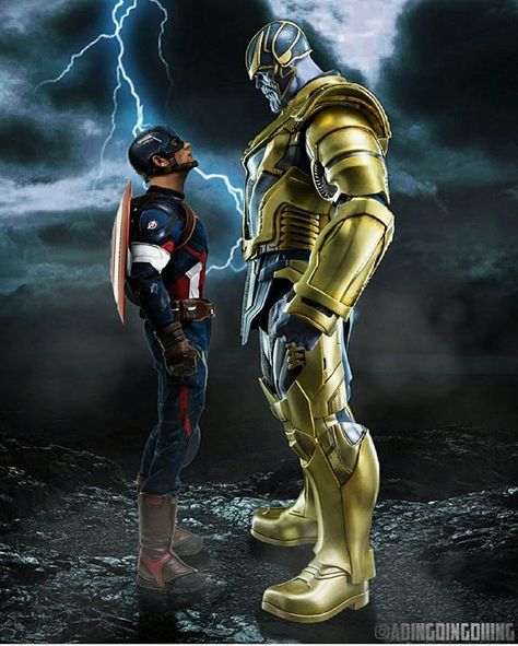 Captain America Vs Thanos, Thanos Fanart, Avengers Vs Thanos, Avengers Imagines, Rene Russo, Don Cheadle, Joe Russo, Watch Free Movies, Anthony Mackie