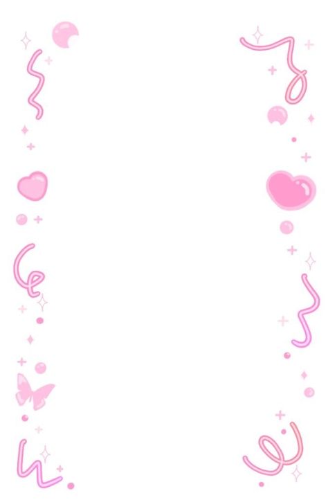 Kuromi Wallpapers, Framed Letters, Kawaii Y2k, Happy Birthday Art, Fashion Kawaii, Hello Kitty Images, Frame Border Design, Pink Confetti, Powerpoint Background Design