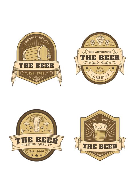 Vintage Hand-drawn The Beer Label Home Made Beer, Homemade Beer, Labels Diy, The Beer, Brown Background, Beer Label, Label Templates, Custom Labels, Free Graphic Design