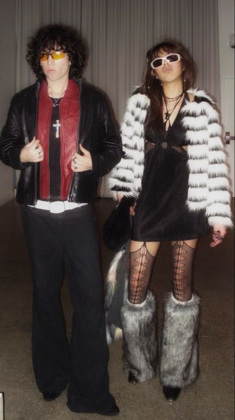 Leather jacket outfits, fur leg warmers Leg Warmers Fur, Fur Leg Warmers Outfit, Leg Warmer Outfit, Warmers Outfit, Leg Warmers Outfit, Coachella 2024, Fur Leg Warmers, Leather Jacket Outfits, Warm Outfits