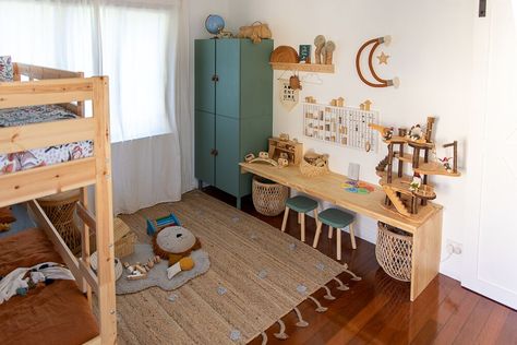 H&N Reno Diaries: The Boys' Shared Bedroom – Hunter & Nomad Ikea Ivar Cabinet, Boys Shared Bedroom, Ideas Habitaciones, Shared Kids Room, Shared Bedroom, Kids Room Inspiration, Shared Room, Big Boy Room, Boy's Bedroom