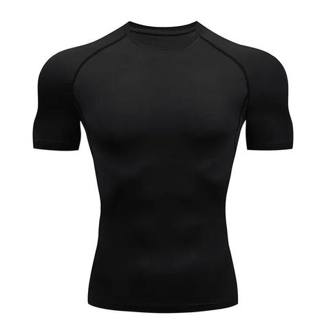 Discover the perfect blend of performance and style with our black compression shirts.  The sleek, black design suits any occasion, whether at the gym or on the go. Our compression technology supports muscles, reduces fatigue, and enhances recovery. Ideal for both men and women, these shirts are a must-have for any fitness enthusiast. Black compression shirts, men's compression tops, women's compression wear, athletic wear, workout gear, fitness clothing, sports compression shirt, Toji Fit Compression T Shirt, Sport Shirts, Mens Compression, Compression Shirt, Sport T-shirts, Compression Shorts, Sports Tees, Running Shirts, Athletic Shirts