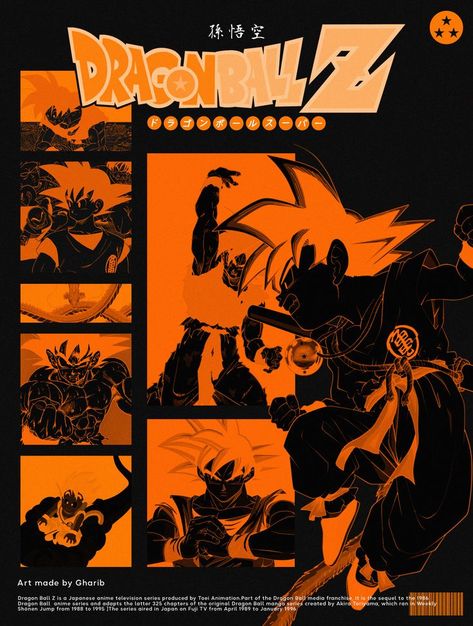 dragon ball z anime poster Graphic Design Posters Anime, Manga Graphic Design, Dbz Poster, Dragon Ball Z Poster, Anime Typography, Anime Graphic Design, Anime Graphics, Poster Inspiration, Digital Art Poster