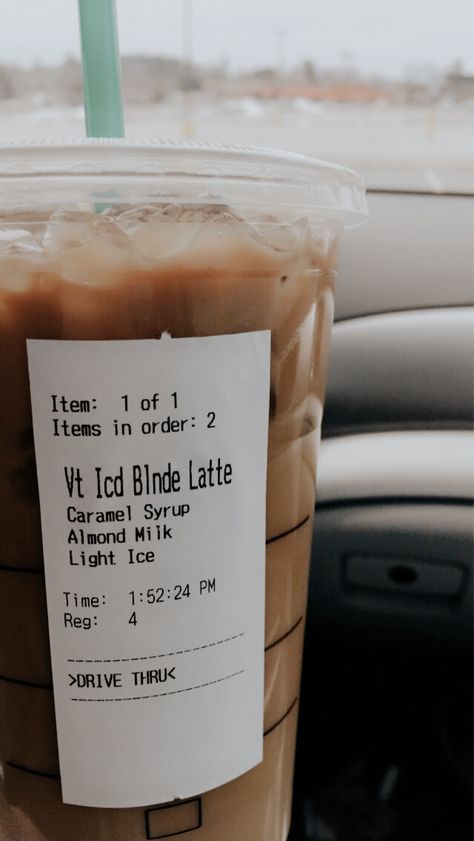 Blonde caramel iced latte with almond milk #coffee Dairy Free Starbucks Drinks, The Best Starbucks Drinks, Dairy Free Starbucks, Caramel Iced Latte, Almond Milk Drinks, Vegan Starbucks, Best Starbucks Drinks, Almond Milk Coffee, Dairy Free Coffee