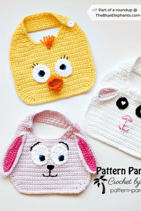 20+ Baby Crochet Patterns: Quick Crochet Ideas for Boys & Girls! | Crochet Ideas For Boys, Quick Crochet Ideas, Crochet Patterns Quick, Baby Bibs Patterns Free, Crochet Patterns For Babies, Crochet Bibs, Baby Crochet Patterns, Bibs For Babies, Crochet Baby Bibs