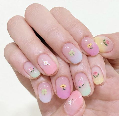 Kawaii Short Nails, Princess Nail Art, Short Nails Cute, Heart Nail Designs, Korean Nail Art, Asian Nails, Finger Nail Art, Gel Nails Diy, Simple Acrylic Nails