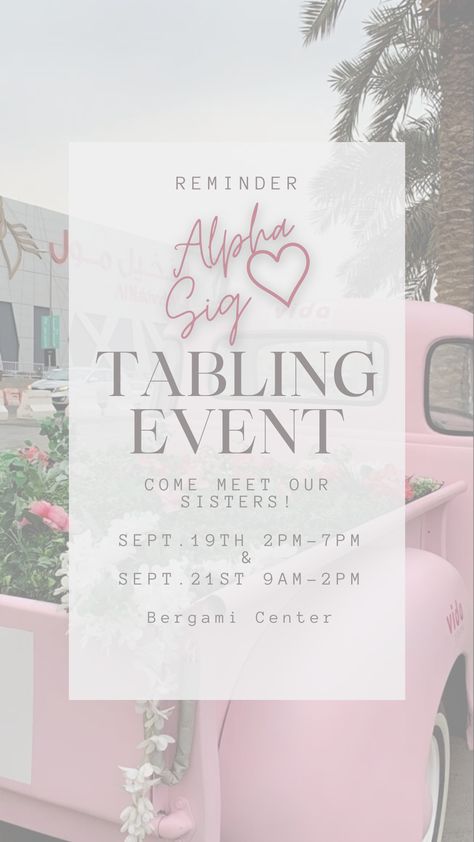 Sorority Event Graphics, Recruitment Event Ideas, Sorority Flyers, Theta Graphic, Recruitment Flyer, Sorority Socials, Spring Recruitment, Sorority Girls, Recruitment Ideas