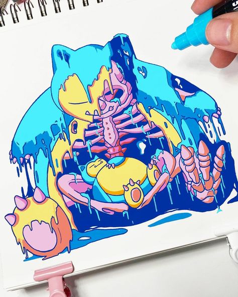 Doddle Art, Copic Marker Art, Graffiti Doodles, Posca Art, Graffiti Style Art, Graffiti Cartoons, Dope Cartoon Art, Graffiti Drawing, Pokemon Drawings