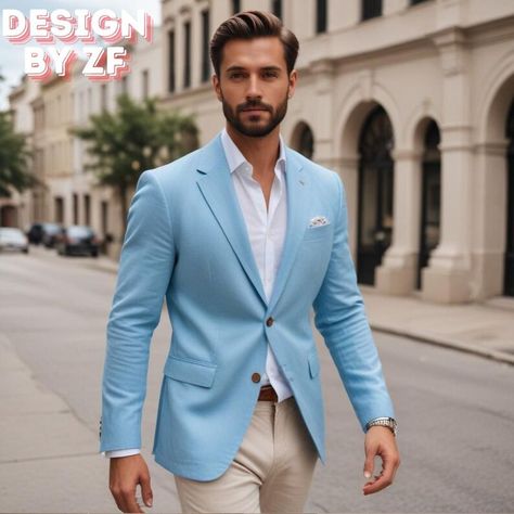 Sky Blue Coat Pant Men, Sky Blue Blazer Outfit Men, Sky Blue Suit Men, Blue Blazer Outfit Men, Sky Blue Blazer, Blue Blazer Outfit, Sky Blue Suit, Light Blue Coat