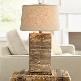 Kadoka 30 1/2" High Southwest Table Lamp Rectangular Table Lamp, Cottage Style Living Room, Living Room Lighting Tips, Farmhouse Table Lamps, Coastal Style Decorating, Rustic Table Lamps, Diy Light Fixtures, Rustic Lamps, Table Lamp Wood