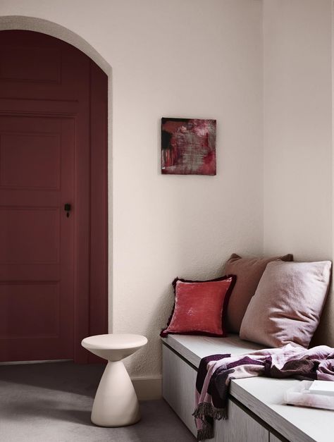 Best in Bold Red and Pale Pink Paint Colours for your Walls Dulux Australia, Dulux Weathershield, Pink Paint Colors, Dulux Paint, Three Birds Renovations, Color Forecasting, Opulent Interiors, Paint Brands, Colour Inspiration