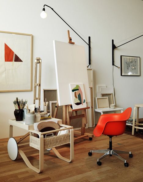 Art Studio Lighting, Home Art Studios, Studio Apartment Design, Art Studio Space, Art Studio Design, Art Studio Room, Art Studio Ideas, Diy Projektit, Artist Studios