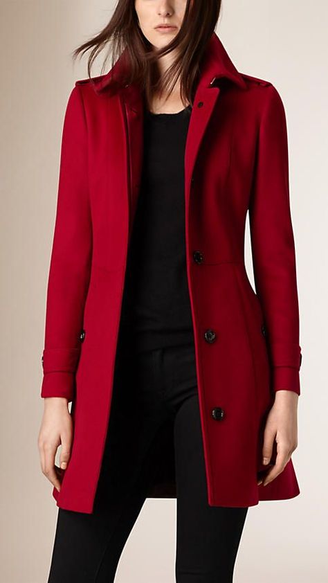 8c01a75941549a705cf7275e41b21f0ddesc52320189ri Dress Coat Outfit, Maroon Coat, Long Wool Coat Women, Trench Coats Women Long, Red Wool Coat, Designer Coats, Wool Coat Women, Long Wool Coat, Single Breasted Coat