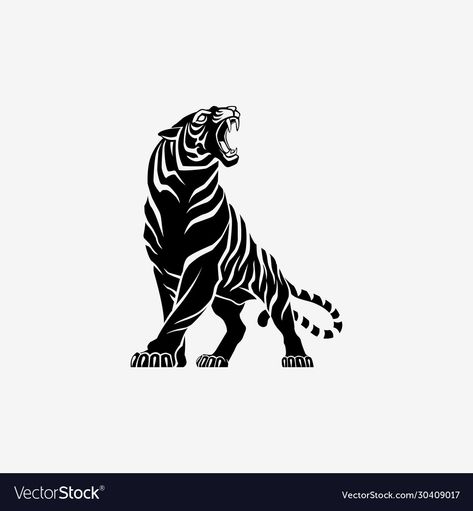 Tiger Silhouette, Tiger Vector, Tiger Roaring, Magazine Layout Inspiration, Cute Owls Wallpaper, Tiger Artwork, Tiger Drawing, Tiger Illustration, Vintage Tiger