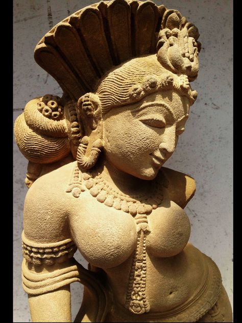 stunning Khajuraho Indian bust lady apsara sculpture , 24 x 10 inches , Apsara Sculpture, Ganga Devi, All Animals Are Equal, Bhagavata Purana, Indian Sculpture, Baroque Art, Dark Skin Women, Dance Art, Buddhist Art