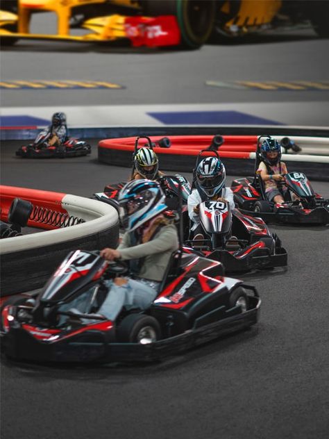 This Amazing Birthday Party Place for Kids Is in Irvine and Orange County! | K1 Speed Indoor Go Kart Racing, Go Kart Party, Kids Birthday Party Places, Fun Places For Kids, Party Rooms, Birthday Party Places, Birthday Venues, Go Kart Racing, 15 Birthday