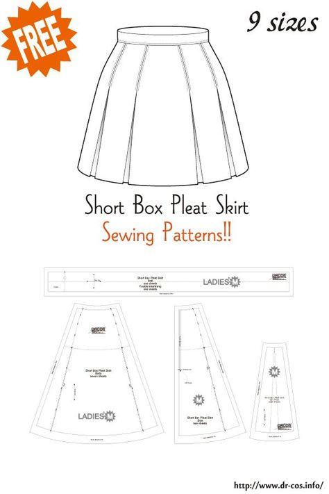 Free Skirt Patterns For Women, Skirt Patterns Sewing Free, Skirt Sewing Pattern Free, Free Skirt Pattern, Pleated Skirt Pattern, Sewing Patterns Skirt, Skirt Pattern Free, Skirt Patterns, Skirt Sewing Pattern