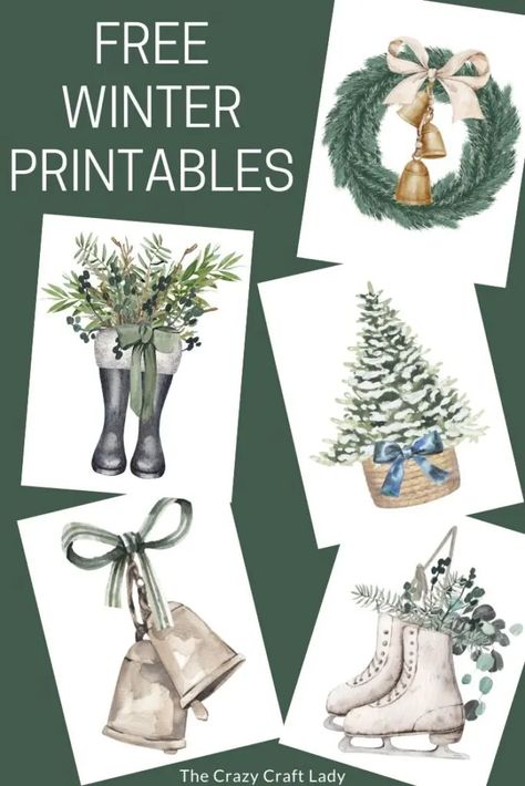 Free Winter Printables, Diy Winter Decorations, Winter Printables Free, Winter Printables, Gratis Printables, Winter Decorations Diy, Diy Winter, Winter Decorations, Free Printable Art