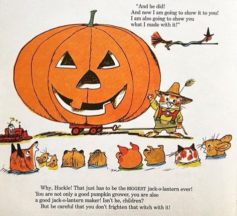 Pease Porridge Press on Instagram: "Richard Scarry’s Great Big Schoolhouse, 1969 #richardscarry #jackolantern #huckle #lowlytheworm #vintagechildrensbooks" Richard Scarry Halloween, Tis Autumn, Scary Food, Graphics Resources, Kawaii Characters, October Crafts, Retro Inspiration, Richard Scarry, Diy Clothes Design