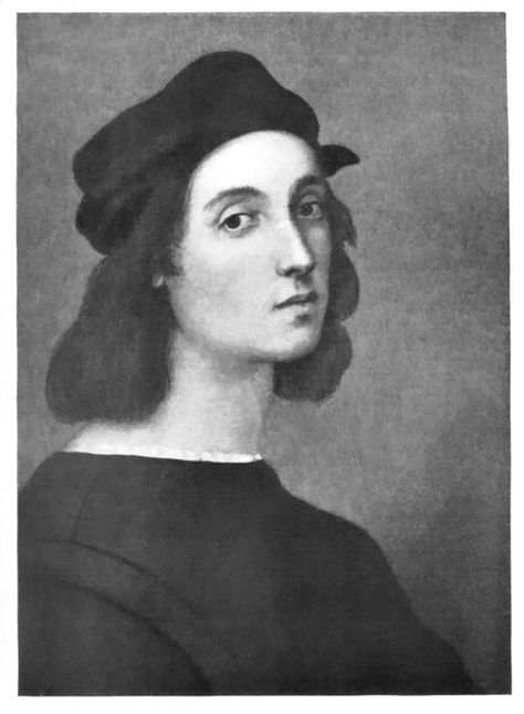 RAPHAEL SANZIO D 'URBINO (auto retrato) Galeria Uffizi, Florença Raphael Self Portrait, Raphael Santi, Raphael Sanzio, Sistine Madonna, Figure Painter, The Transfiguration, Woman Sketch, Project Gutenberg, The Painter