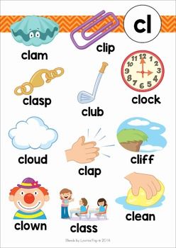 Blends Worksheets and Activities - CL Blend Worksheets Kindergarten, Consonant Blends Activities Kindergarten, Cl Words Worksheet, Cl Blends Worksheet, Cl Words, Consonant Blends Activities, Consonant Blends Worksheets, Lavinia Pop, Blends Activities