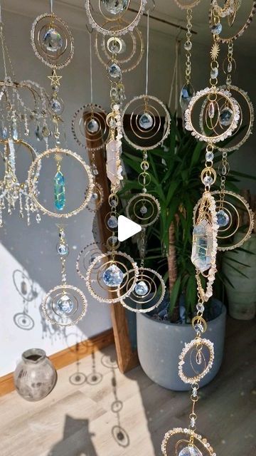 Vanir Creations on Instagram: "Almost sold out already this year feels like a dream ✨️🌙✨️  Thank you!  #suncatcher #Crystal #fairycore #fairycoreaesthetic #diycrafts #artistsoninstagram #handmadeart" Suncatcher Mobile, Suncatcher Crystal, Fairycore Aesthetic, Beads And Wire, Fairy Core, Handmade Art, Suncatchers, A Dream, Glass Art