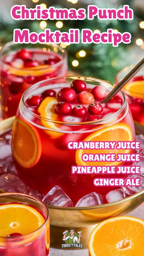 "Discover the perfect Christmas Punch Mocktail Recipe for your holiday celebrations! This refreshing non-alcoholic cocktail is ideal for festive gatherings and will delight guests of all ages. Explore our easy mocktail recipes to elevate your Christmas party ideas with delicious holiday drinks. Cheers to festive beverages that bring joy to your celebrations!" Christmas Party Punch, Non Alcoholic Christmas Punch, Punch Mocktail, Snowman Pizza, Party Punch Alcohol, Christmas Drinks Nonalcoholic, Christmas Mocktails, Holiday Mocktail, Christmas Food Ideas