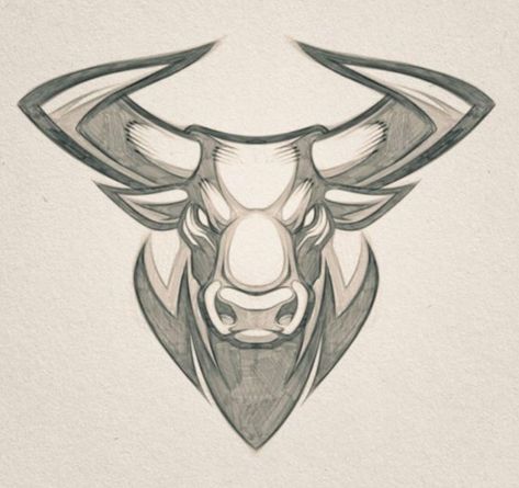 Zodiac Taurus Art, Horns Sketch, Bull Mascot, Taurus Bull Tattoos, Guerriero Samurai, Tattoo Graffiti, Taurus Art, Tier Tattoo, Bull Art