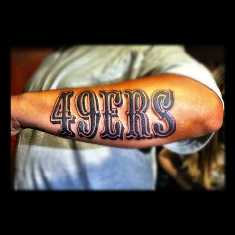 49ers Tattoo, Best Leg Tattoos, Skull Art Tattoo, San Francisco 49ers Football, Marvel Tattoos, 49ers Football, Sf 49ers, Disaster Preparedness, Forearm Tattoo