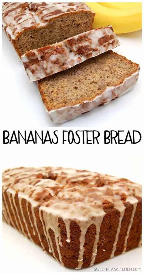 Banana Foster Cake Recipe, Bananas Foster Bread, Bananas Foster Cake, Banana Foster Pancakes, Banana Foster Recipe, Banana Foster, Popular Dessert, Banana Fritters, Moist Banana Bread