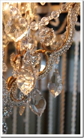 Small Crystal Chandelier, French Cottage, Beautiful Chandelier, Golden Girl, The Ceiling, Prisms, Garage Sale, French Country Decorating, All That Glitters