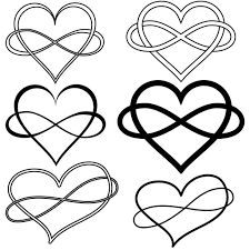 Heart Infinity Tattoo, Infinity Graphic, Infinity Heart Symbol, Ornate Tattoo, Heart With Infinity Tattoo, Infinity Symbol Tattoo, Heaven Tattoos, Intertwined Hearts, Symbol Drawing