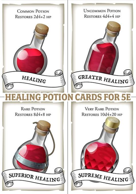 Tavern Inspired Room, Potion Of Healing Dnd, Dungeons And Dragons Potions, Dnd 5e Magic Items Homebrew, Dnd Potions Diy, Dnd Healing Potion, D&d Art Dungeons And Dragons, Dnd Health Potion, Dnd Dice Art