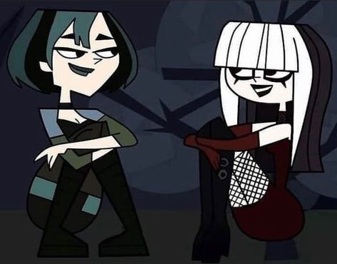 Gwen and Crimson total drama goth girl hot aesthetic Social Experiment, My Gf, Goth Art, Total Drama Island, Scary Art, Total Drama, Cartoon Icons, Girls Characters, Matching Profile Pictures