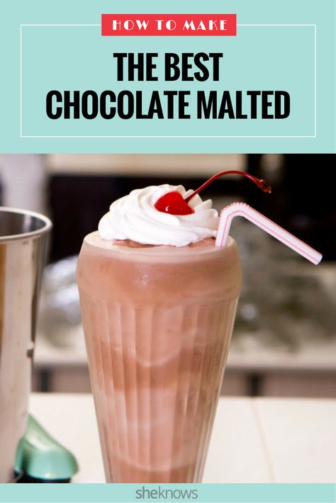 How to make the best chocolate malted. Malt Shake Recipes, How To Make Homemade Malts, Malts Recipes Milkshakes, Chocolate Malt Ice Cream Recipe, Diastatic Malt Powder Recipes, Chocolate Malt Milkshake, Malt Recipe, Malt Milkshake, Milkshake Recipe Easy