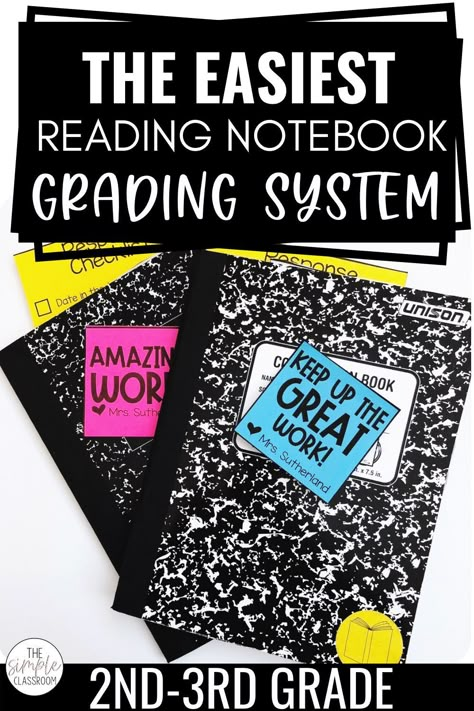 An easy way to grade student reading notebooks, without spending hours of your time. Grade a stack of student notebooks in 30 minutes or less with this simple classroom system! This set of reading response cards, along with the materials for grading student notebooks, will keep you organized this year in your 2nd or 3rd grade classroom! 3rd Grade Reading Standards, Student Treasures Publishing, Student Binders 3rd Grade, Reading Groups 3rd, Teaching 3rd Grade Reading, Reading Notebook Ideas, Reading Centers 3rd Grade, Third Grade Reading Classroom, 3rd Grade Centers