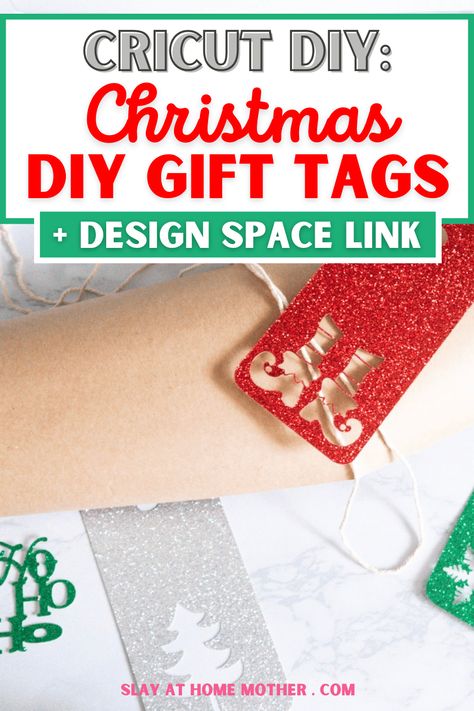 Design and cut your own DIY Gift Tags this holiday season with this easy tutorial! Design Space link provided as well. #cricutmade #cricutccrafts #cricutchristmas #slayathomemother Diy Christmas Gift Tags, Gift Tags For Christmas, Diy Gift Tags, Christmas Pillows Diy, Christmas Gift Tags Diy, Gift Tag Design, Diy Christmas Presents, Diy Pillow Covers, Christmas Bookmarks