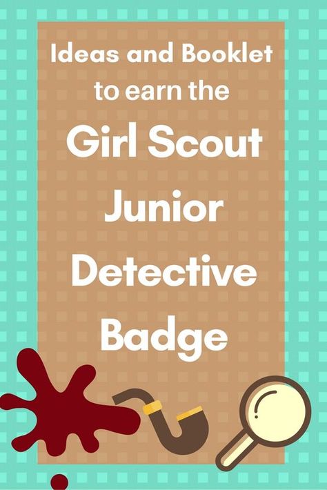 If you have a Junior Girl Scout Troop they will love this badge. The girls will complete 5 steps and follow clues and discover facts just like a real detective would. Today I will share a few easy ideas to get you started, or if your like me and rather have all the work done … Junior Detective Badge, Junior Girl Scouts Activities, Spy Camp, Junior Badges, Junior Girl Scout Badges, Detective Badge, Girl Scout Meeting Ideas, Junior Detective, Bridging Ceremony