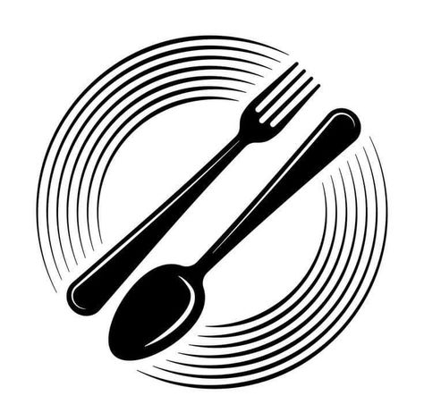 Restaurants Logo Design, Logo Sendok Garpu, Sendok Garpu Logo, Spoon And Fork Logo, Restaurant Logo Ideas, Logo Kuliner, Spoon Logo, Food Restaurant Logo, Free Coloring Pictures