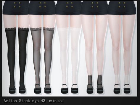 The Sims Resource - Stockings 43 Sims4 Cc Stocking, Stocking Sims 4 Cc, Sims Cc Tights, Ts4 Socks Cc, Sim4 Cc Accessories, Sims 4 Thigh High Socks, Sims 4 Cc Thigh High Socks, Sims 4 Tights Cc, Sims 4 Tights