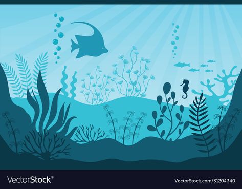 Blue Mural, Sea Murals, Ocean Mural, Underwater Painting, Sea Wall, Mural Wall Art, Mural Painting, Removable Wall, Wall Graphics