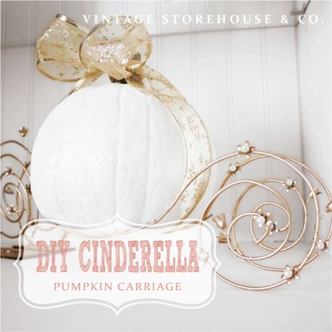 diy-cinderella-pumpkin-carriage Cinderella Crafts, New Cinderella Movie, Cinderella Pumpkin Carriage, Sandy Powell, Fairytale Theme, New Cinderella, Cinderella Theme, Cinderella Birthday Party, Cinderella Movie