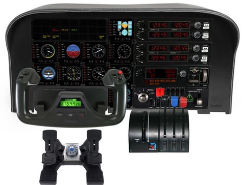 Saitek Pro Flight Simulator Cockpit Shell Fully Loaded Flight Simulator Cockpit, Microsoft Flight Simulator, Small Aircraft, Altimeter, Aircraft Engine, Flight Training, Gaming Controller, Turtle Beach, Best Flights