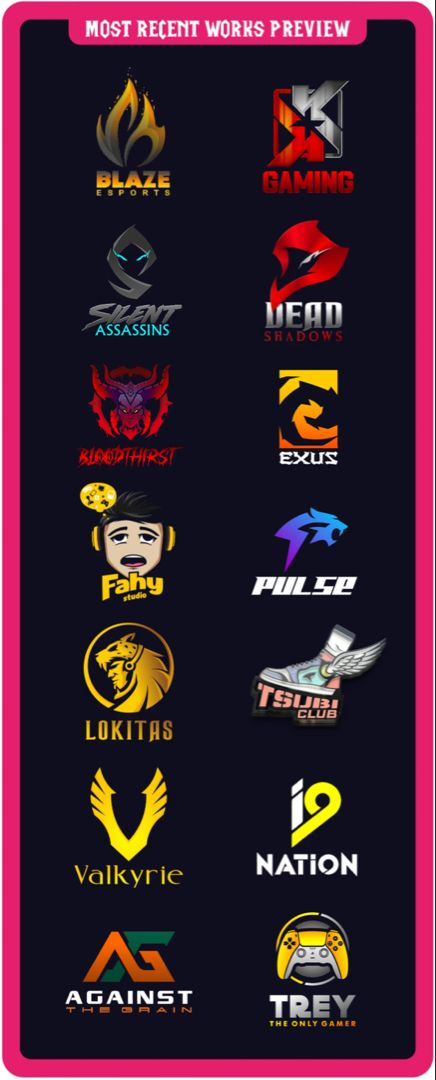 I am Pranatha, I am a design esports logo for gamers. I provide minimalist business company logo creation services with files (100% original) and provide high resolution, unlimited revisions and friendly prices with the results you want until you are very satisfied guys :) because of the number one customer satisfaction for me. Logo Gamer Esport, Game Company Logo, Logo For Gaming, Presentation Styles, Esports Logo, Logo Creation, Minimalist Business, Business Company, Design Minimalist