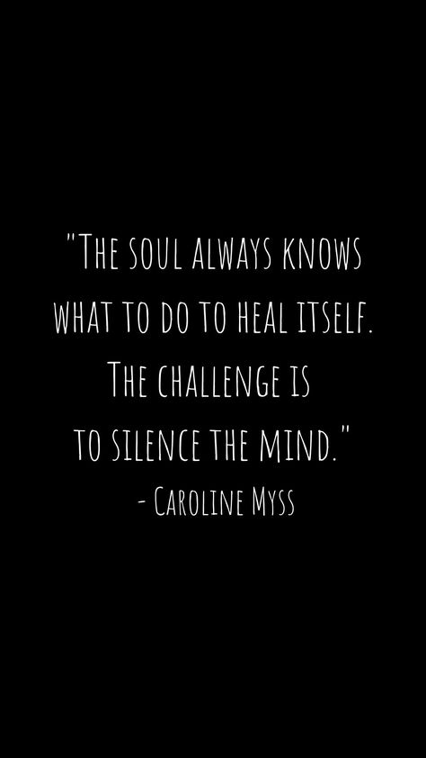 The soul always knows what to do to heal itself. The challenge is to silence the mind. #Inspiration #Positive #Love #quotes #pintrest #healing #mindfulness Healing In Silence, Positive Love Quotes, Herbal Coffee, Motivational Quotes Positive, Smoothie Bowl Healthy, Diy Snacks, Homemade Cleaning Solutions, Positive Inspiration, Quick Dinner Recipes